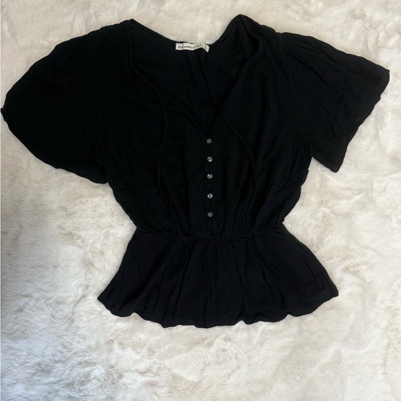 Abercrombie & Fitch Black Buttoned Blouse - Picture 1 of 2